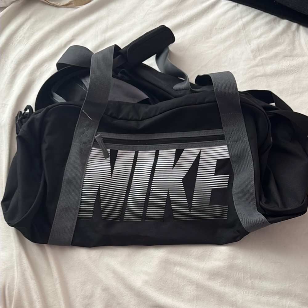 Nike Black and Gray Duffel Bag